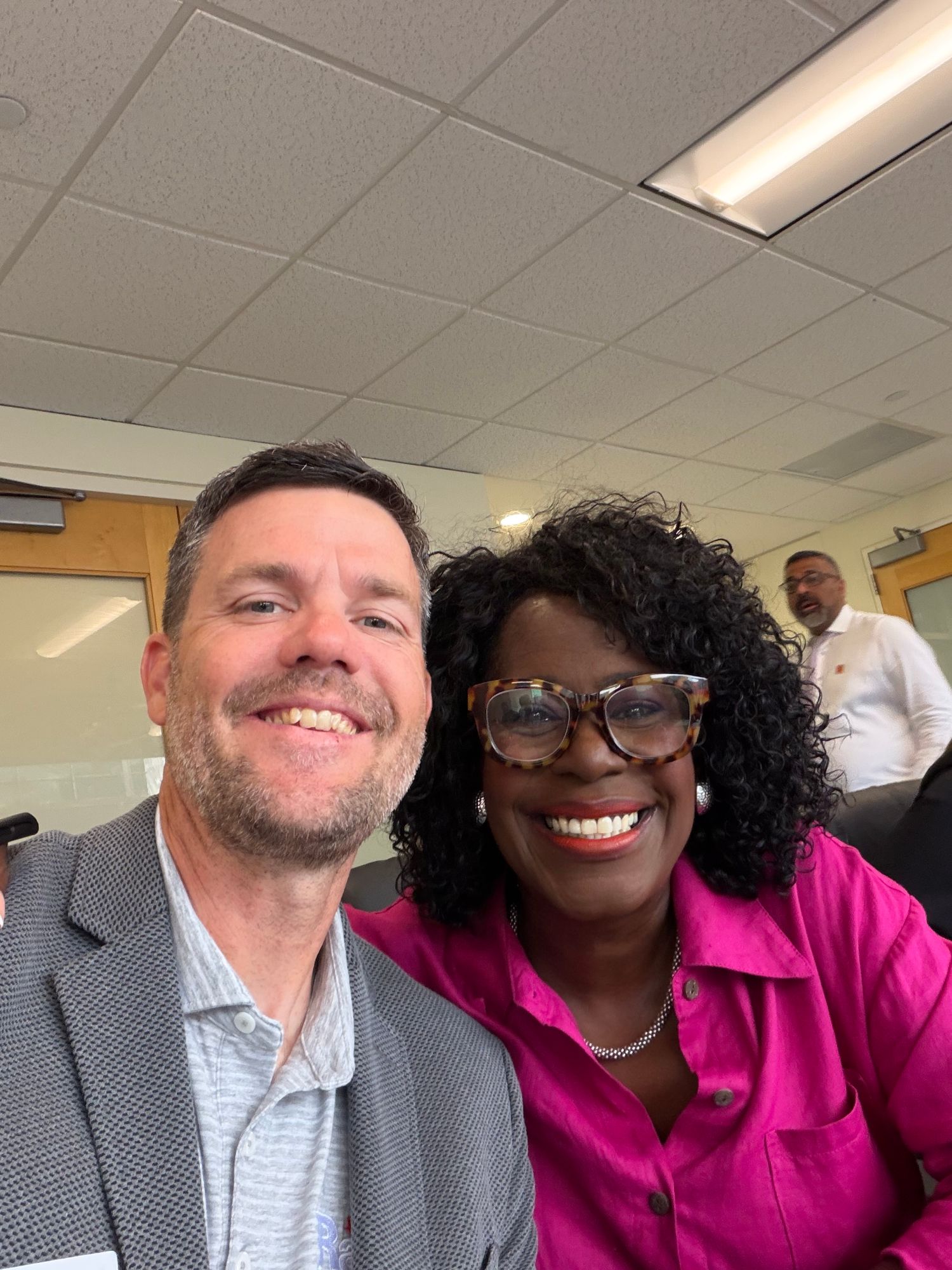 Jason Griesser and Mayor Cherelle Parker at the PHDC One Philly Mortgage working session